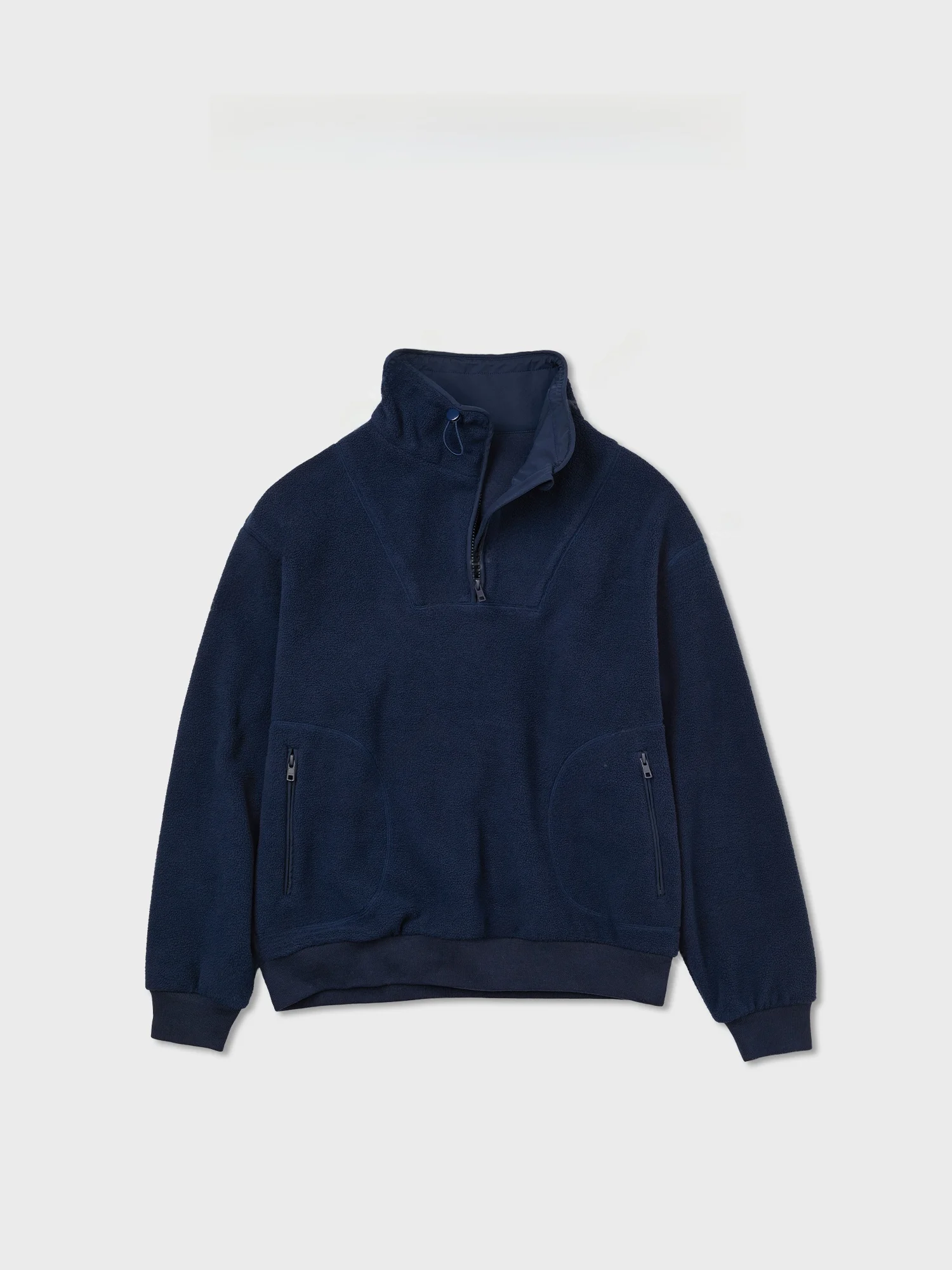 

Romi Studio Simple Retro Cotton Skin-friendly Half Zipper Stand Collar Hoodie RWCWS67149 Women's Standard Fit Hoodie