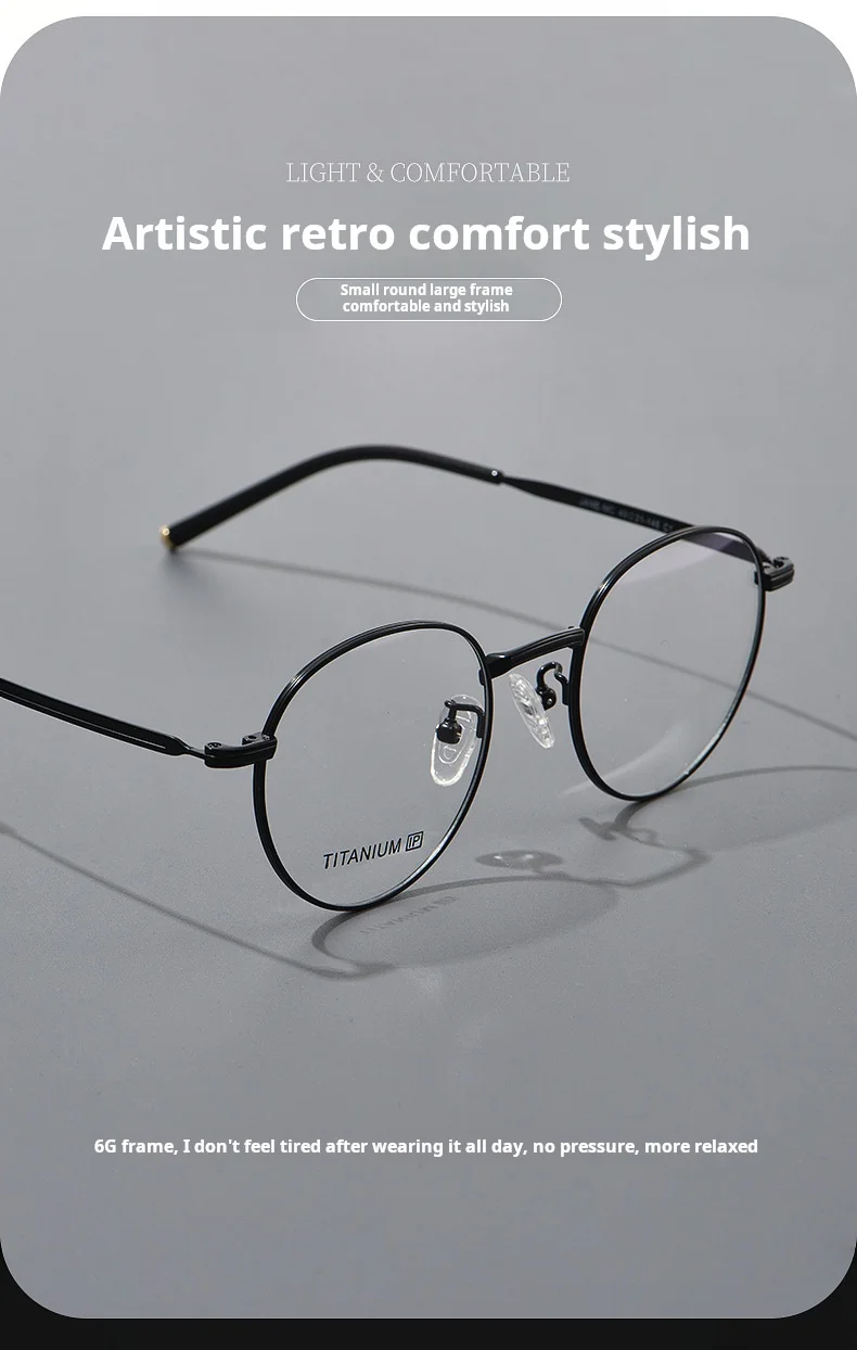 YIMARUILI Retro Runde optische Brillen für Herren und Damen, blaues Licht blockierend, UV400, entspiegelt, Rezeptbrille – Detail 3