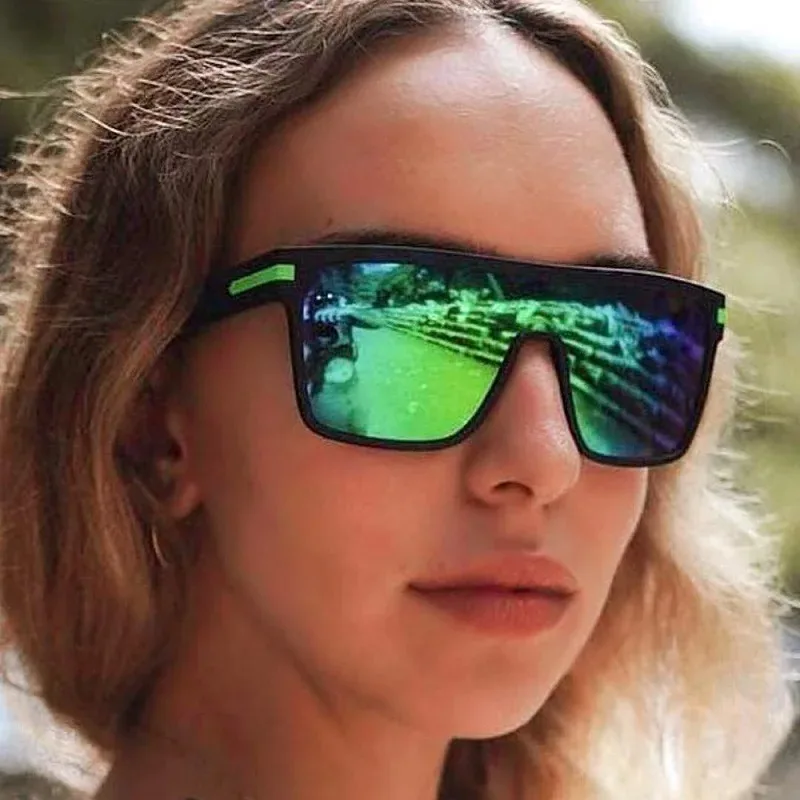 Mode Gepolariseerde Zonnebril Voor Mannen Vierkant Oversized Anti Glare Driver Spiegel Zonnebril Vrouwen Uv400 Bril Heren