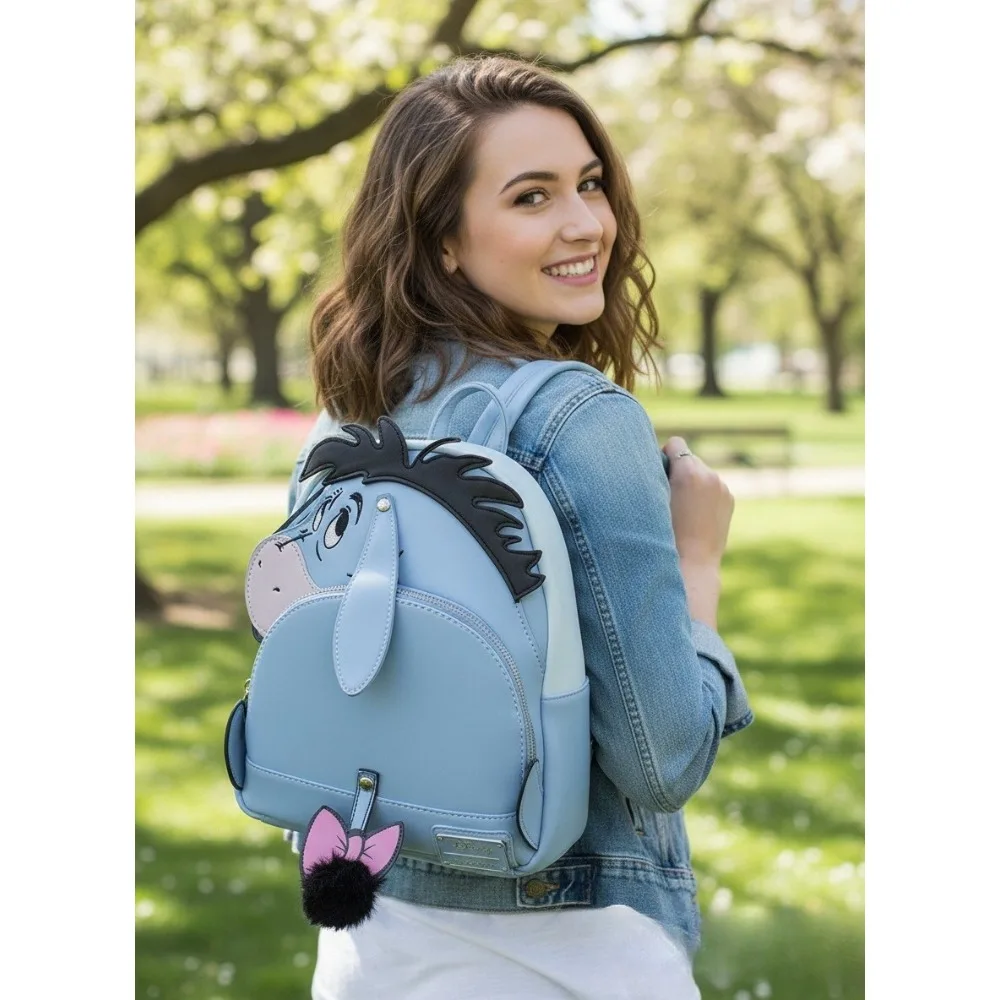 

Stitch Donkey Eeyore Cartoon Backpack Backpack Mini Backpack High Quality PU Leather Double Shoulder Knapsack Gifts