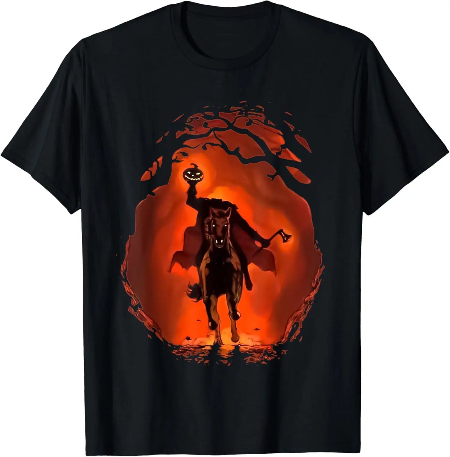 halloween scary pumpkin headless horseman T-Shirt