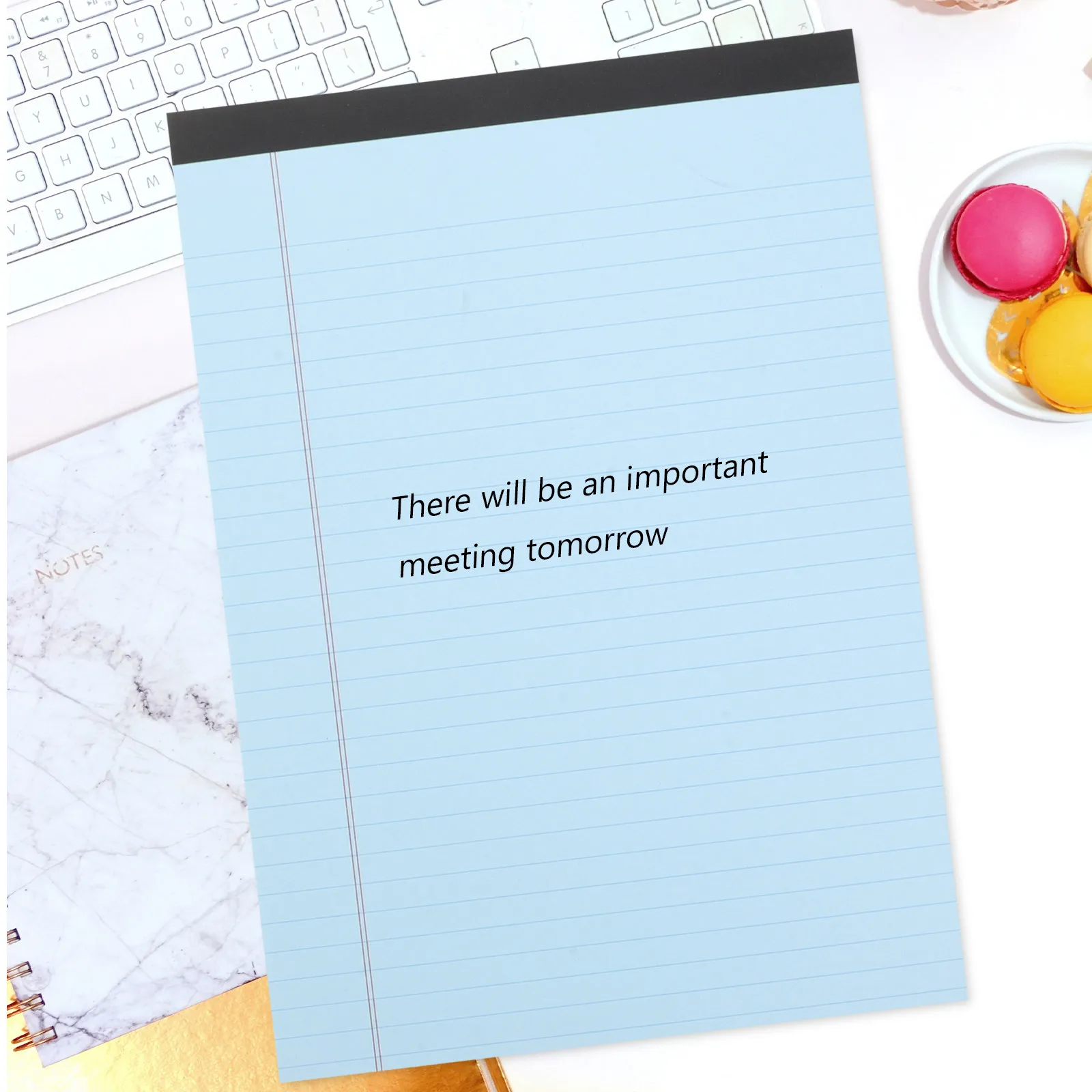 

4Pcs Legal Pads Horizontal Ruled Standard Size Tearable Pages Portable Office School Notes Notebook Journal Legal Paper