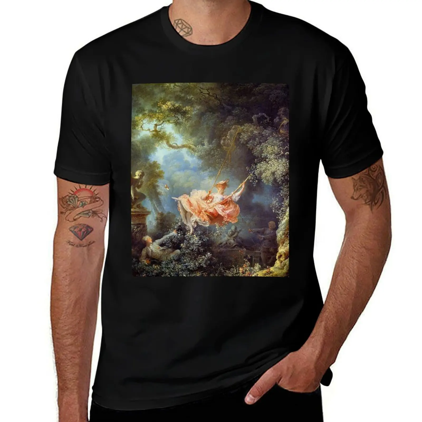 

Jean-Honoré Fragonard - The Swing T-Shirt g man t shirts for men man t shirt luxury cotton t shirt man T-Shirt