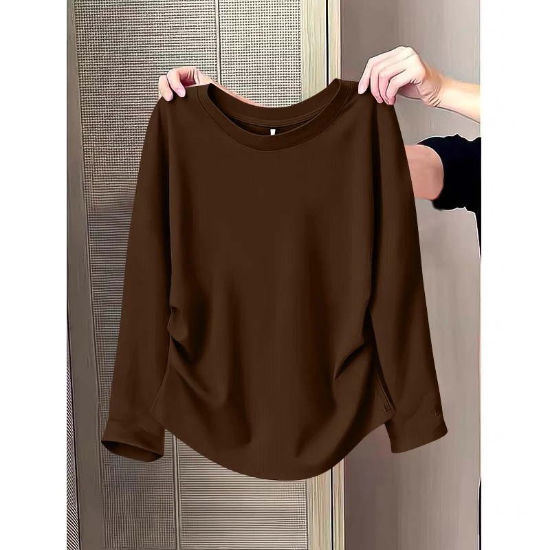 

Женская футболка с длинным рукавом, приталенная, премиум-класса, весна-осень, новая коллекция, базовая модель, топ высокого качества