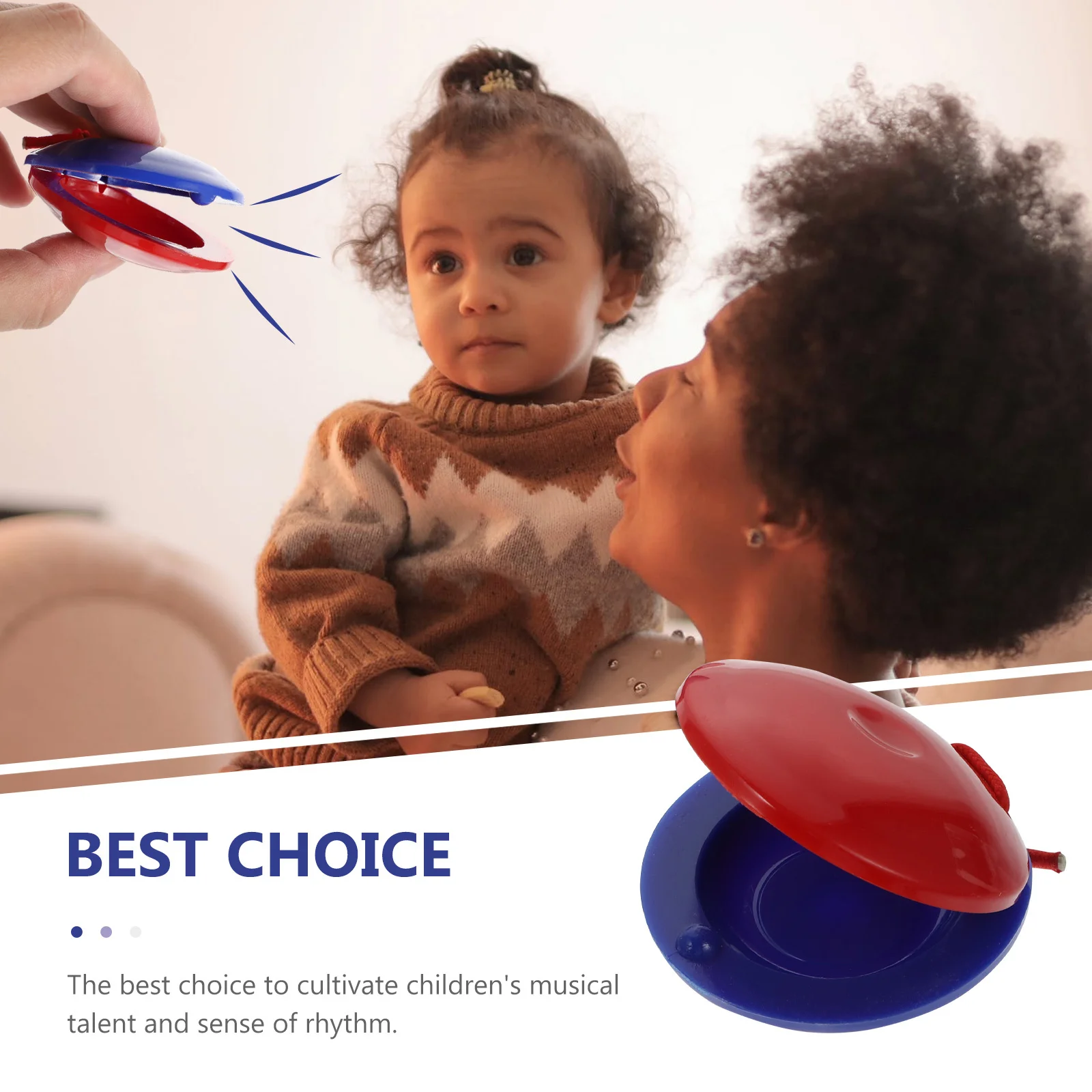 

24Pcs Vibrant Castanets Percussion Set Early Childhood Music Education Instruments for Rhythm and Brain Development