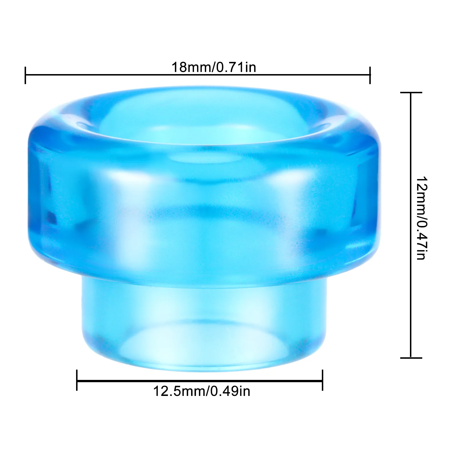 1PC 810 Resin Drip Tip Without O-Rings Wide Bore Straw Joint