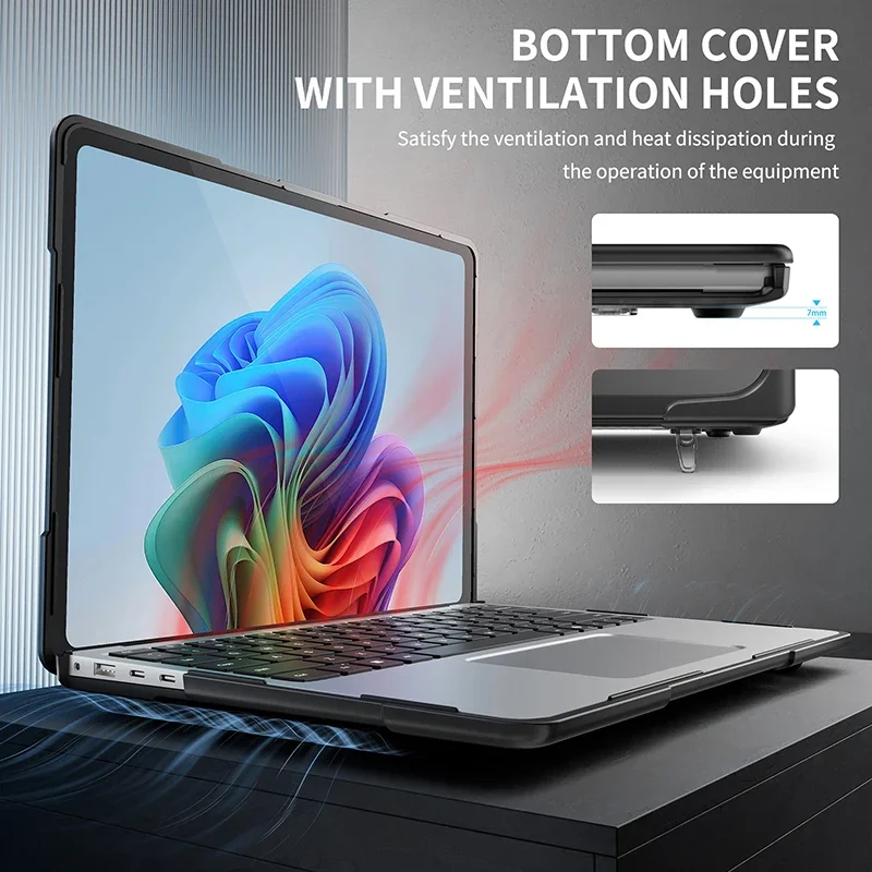 Case For Microsoft Surface Laptop 7 13.8 inch 2024 Laptop Case Kickstand Holder Anti-scratch Anti-dust NoteBook Protective Cover
