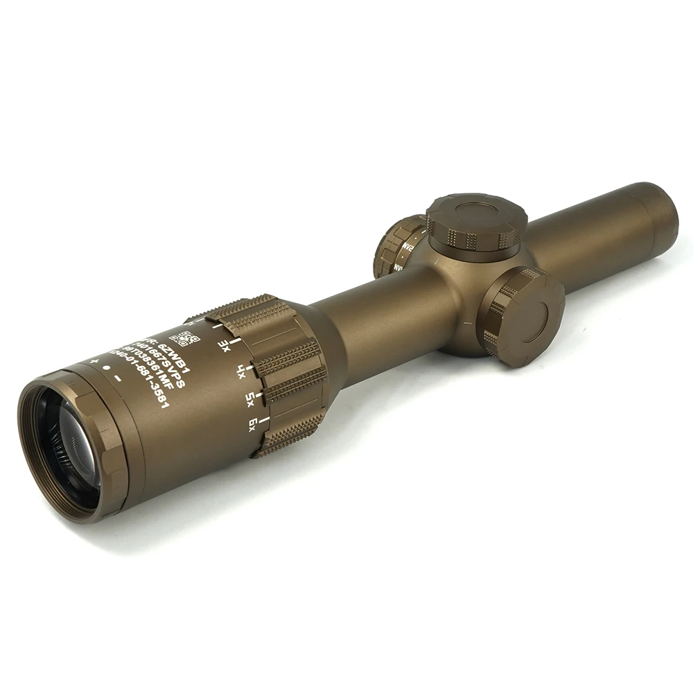 EvolutionGear TANGO6T SCOPE DVO 1-6X24mm FFP Illuminated LPVO With GE Mount Tango 6T Combo With Original Mil Spec Markings