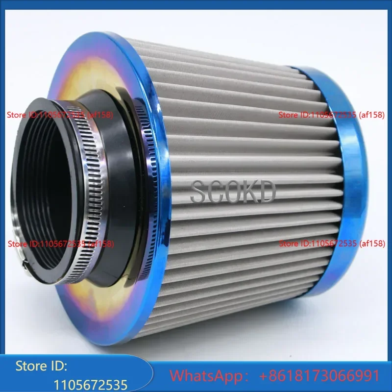 Automotive modification of mushroom head air filter with large flow rate intake mushroom head air filter 76mm universal diameter