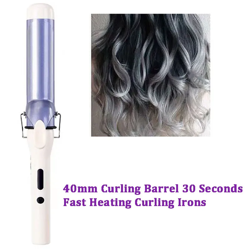 40mm baril de friser 30 secondes fers à friser à chauffage rapide Style coréen grande vague bigoudi Ion négatif céramique glaçure soins des cheveux