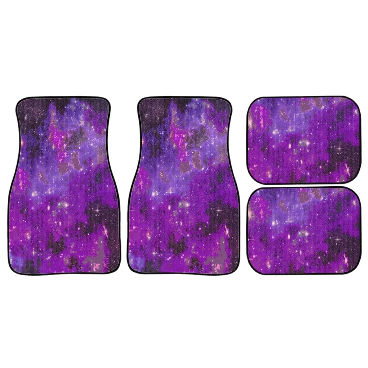 Purple Gradient Sky Design Car Floor Carpet Set of 4 Pcs Design Auto Interior Floor Mats Durable Front Carpets for Truck Sedan