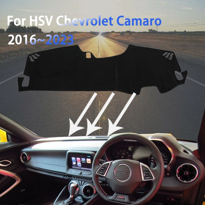 

Коврик для приборной панели для Chevrolet Camaro HSV 2016 ~ 2023 2017 2018, автомобильный коврик с защитой от грязи, ковер, солнцезащитный козырек, коврики, автомобильные аксессуары