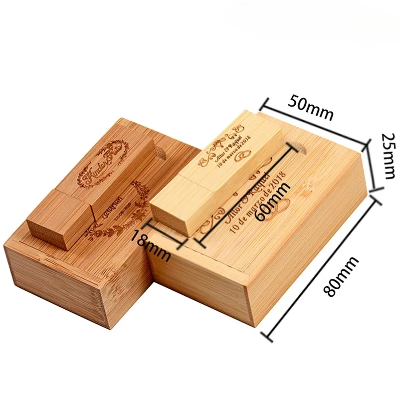 50PCS LOT USB 3.0 Flash Drives 128GB Free Custom Logo Pen Drive 64GB Maple Wood Pretty Box Memory Stick 32GB Business USB Stick