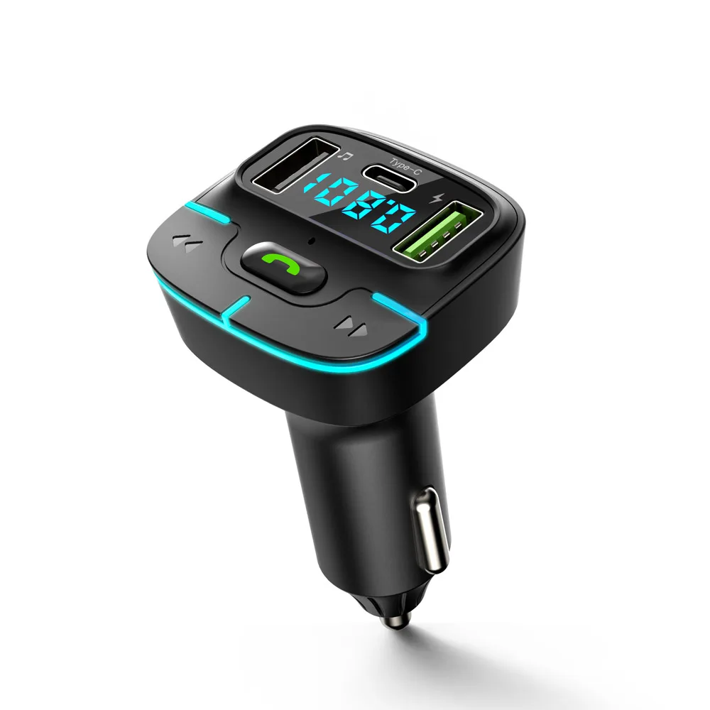 

Новый модулятор громкой связи Bluetooth 5,4 20 Вт, автомобильное зарядное устройство 2,4 А, двойной адаптер USB типа C, автомобильный MP3-плеер, беспроводной радиопередатчик FM