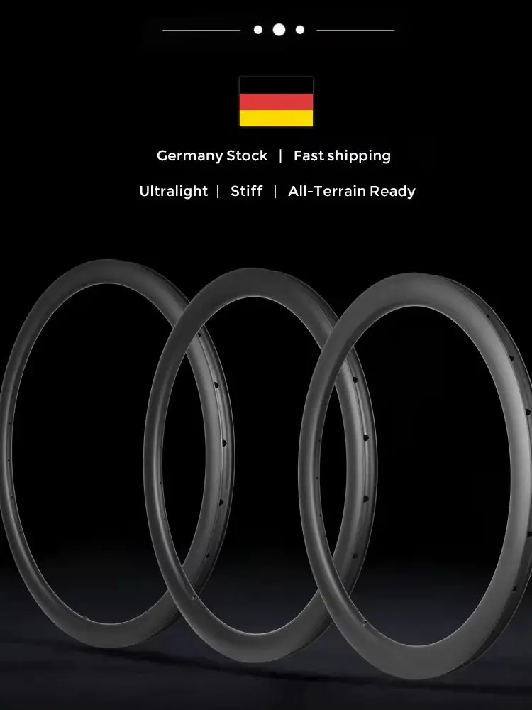 Schneller Versand aus DE Lager Carbon Rennrad Felgen 38/44/50mm T700/T800 700C Tubeless Clincher Scheibenbremse 22mm Innenbreite 24H Leicht & Stabil 2 Jahre Garantie