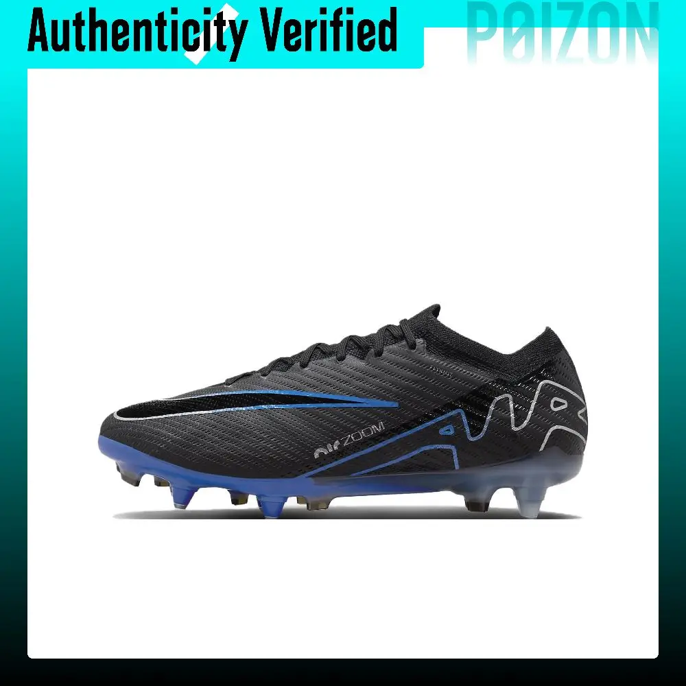 Nike Mercurial Vapor 15 SG Soft Ground Natural Grass Slip Resistant Abrasion Resistant Soccer Shoes Unisex Black Blue DJ5168-040