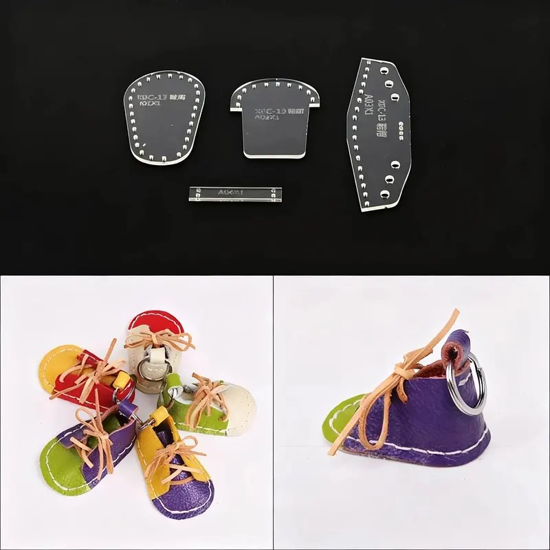 

Shoe Making Templates - Acrylic Stencil Set for DIY Leather Craft, Reusable Pattern Molds for Handmade Footwear & DIY Project