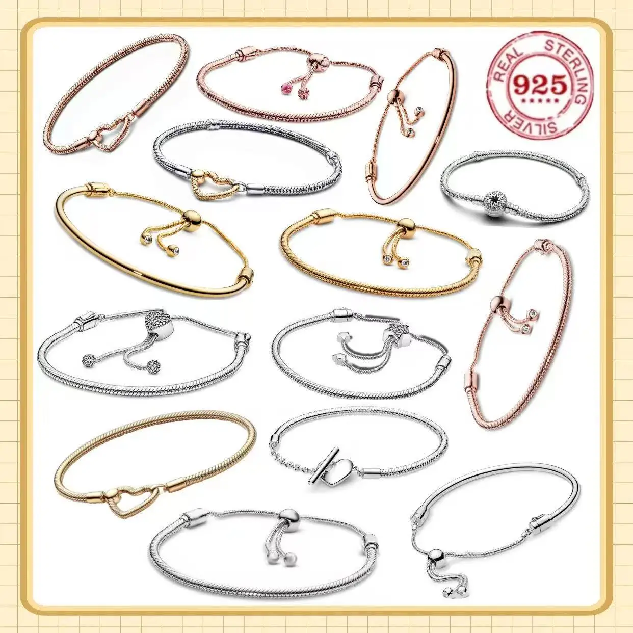 

Luxurious 925% pure silver zirconia round bead bracelet with a djustable length Suitable for women to wear at parties as jewelry