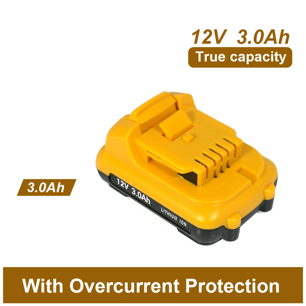 

Replacement for Dewalt DCB120 Lithium-ion Batteries 12V/10.8V 3.0Ah Battery DCB123 DCB125 DCB124 DCB122 Power Tools Battery