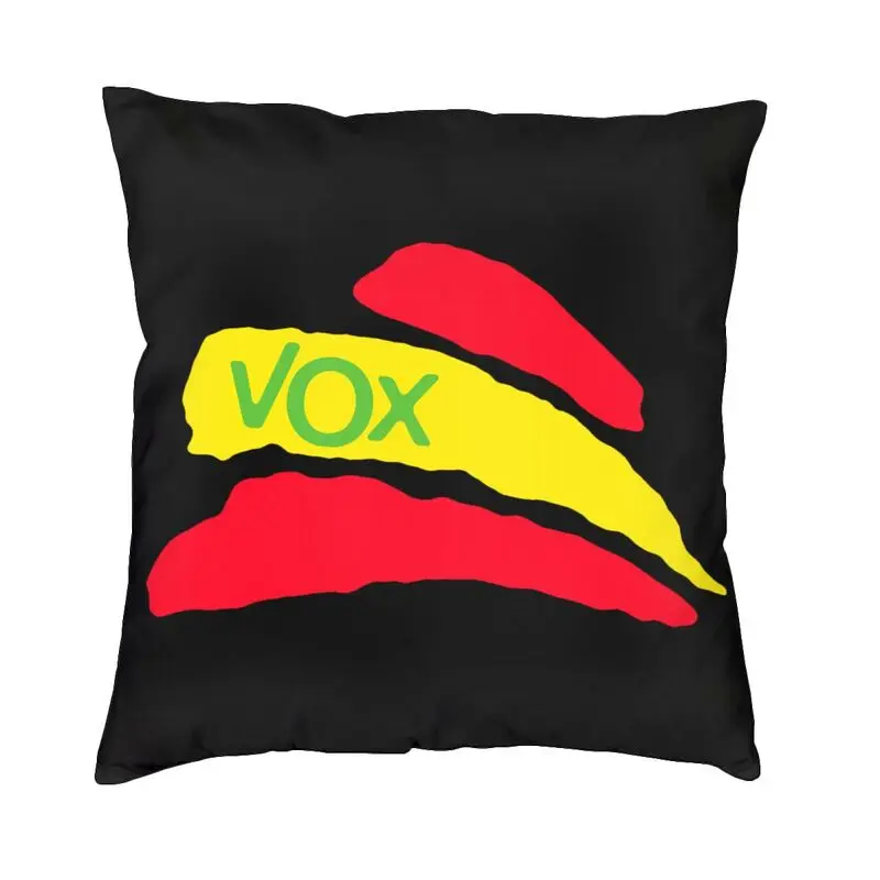 Vox Spanish Flag Throw Pillow Case 50*50cm Polyester Home Decoration Spain Political Party Cushion Cover Soaf Car Pillowcase