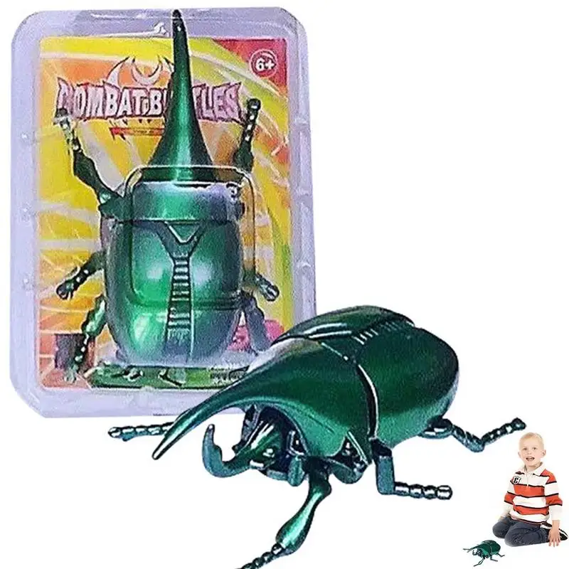 Clockwork Wind Up Beetle Toys Beetle Model Toys Garden Animal Simulated Beetle Figures Wind Up Animal Party Favors Toy