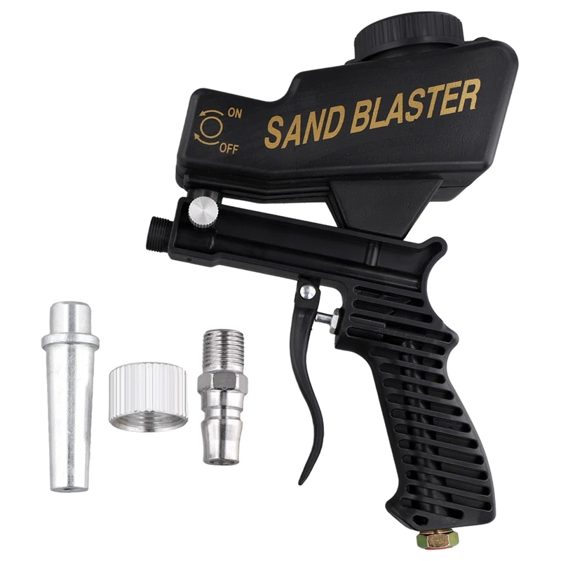 Sandblasting Tool Portable Adjustable 90Psi Handheld Pneumatic Blasting Tool Set Small Sand Blasting Machine