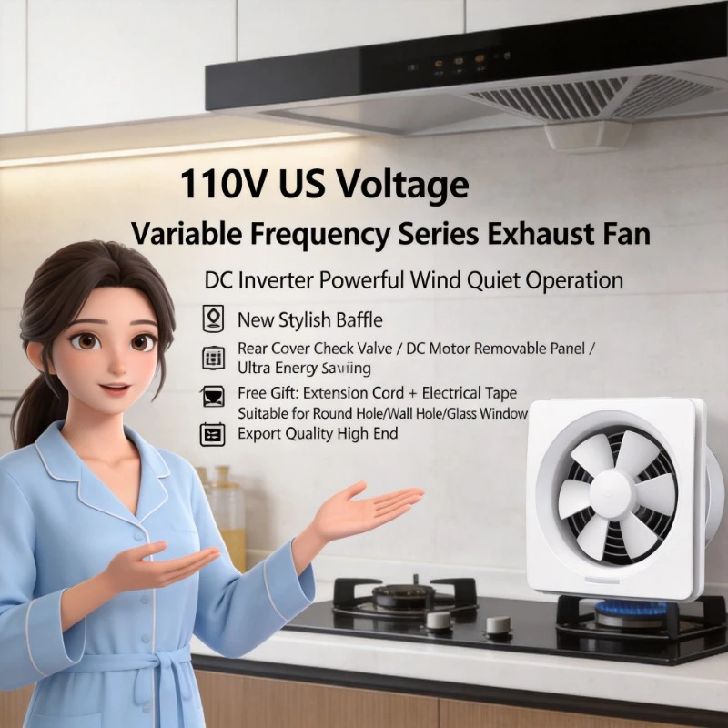 

110V Export Inverter Ceiling Exhaust Fan Silent Ventilator For Household Kitchen Bathroom