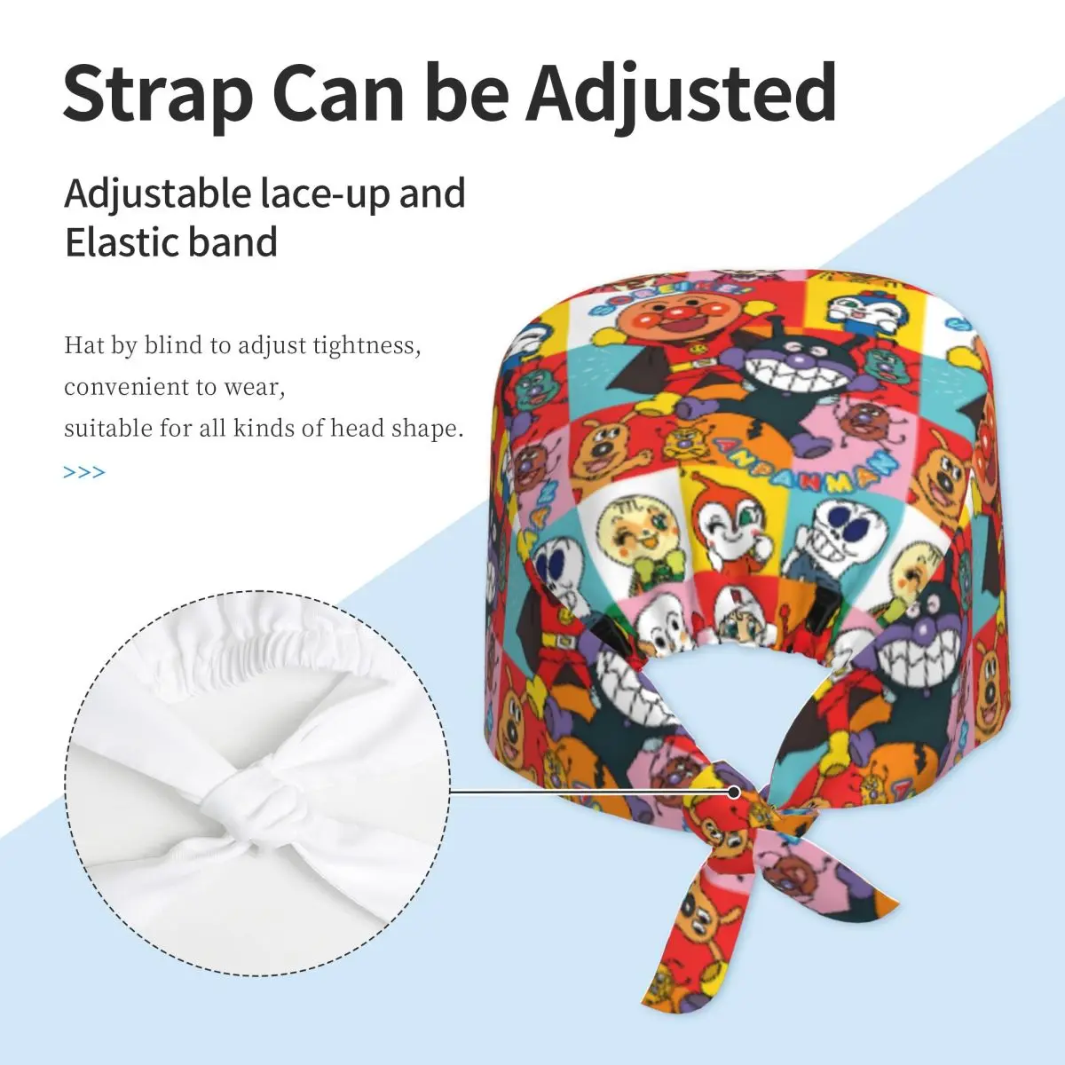 Benutzerdefinierte verstellbare A-Anpanane Brot Film Arbeitsmütze Männer Frauen Scrub Caps Scrub Nursing Doctor Surgeon Cap für Krankenschwester