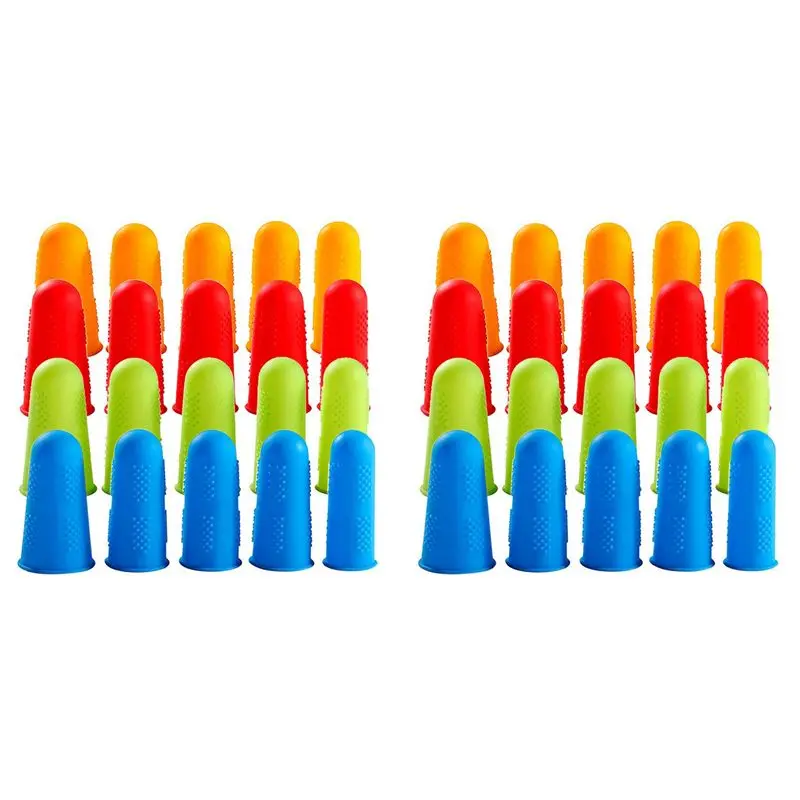 

Silicone Finger Protectors,40Pc Finger Protector Hot Glue Tool Finger Caps Silicone Finger Guards,Non-Stick Finger Cover