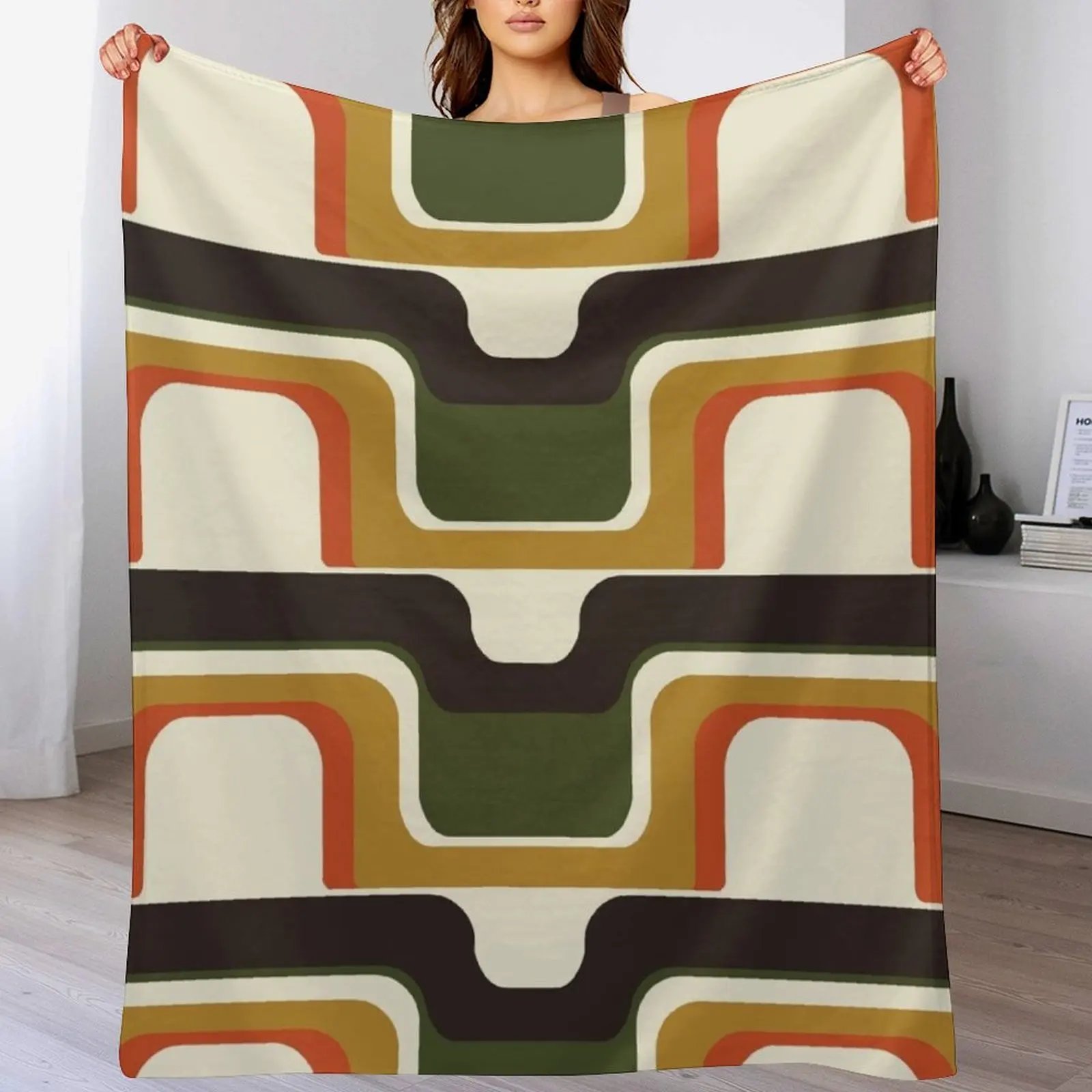 

Mid-Century Modern Meets 1970s Throw Blanket Summer Beddings Luxury Thicken Winter beds Comforter Blankets