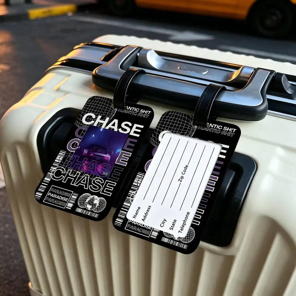 singer group C-Chase Atlantic music Album Anti lost PVC Suitcase Tag With Info Card Lightweight Baggage Identifier For Daily