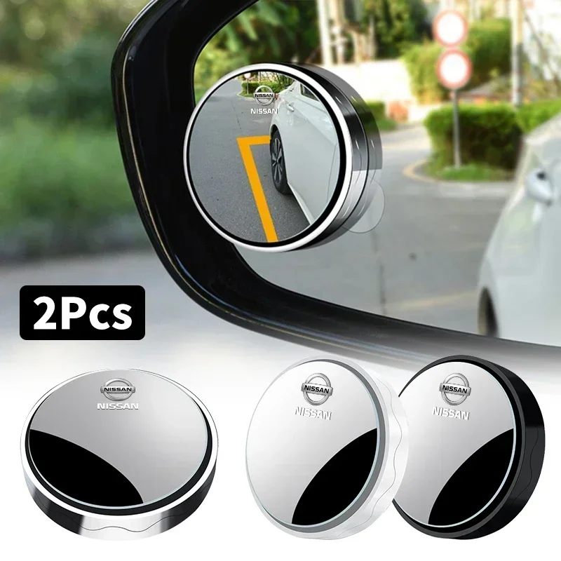 2Pcs 360 Degree Adjustable Blind Spot Mirror For Nissan J10 X-Trail Qashqai Juke Leaf Micra NOTE Patrol Gadgets Auto Accessories