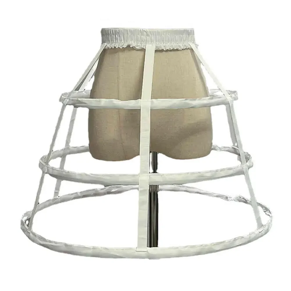 

Women's Hoop Petticoat Birdcage Fishbone Hollow Adjustable A-type Skirt Pannier Underskirt