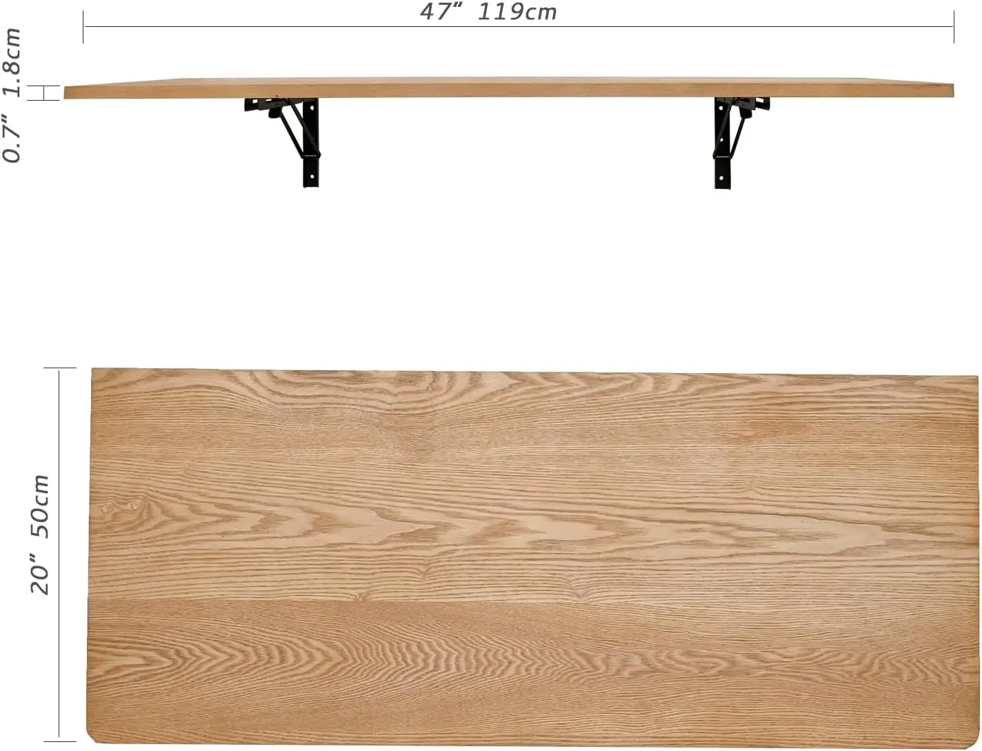 

Wall Mounted Laundry Folding Table, Fold Down Table Wall Mount Desk, Collapsible Foldable Floating Workbench for Workshop,Garage