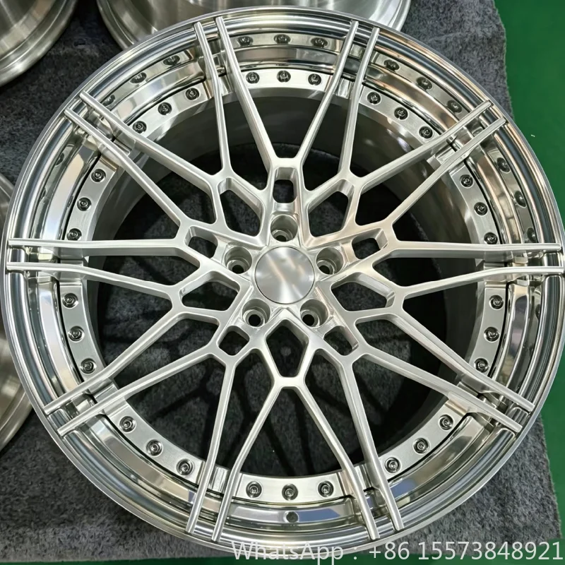 Luxury 2 Piece Custom Concave Forged Aluminum Wheels 19 20 21 22inch 5*112 5*114.3 5*120 Brushed Silver Finish for GLC GLE RS4