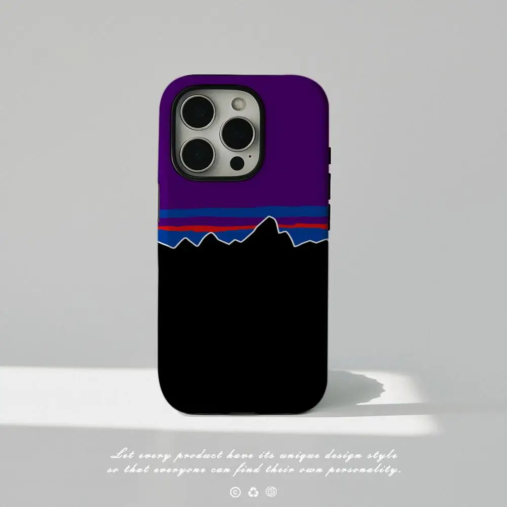 Funda de teléfono para iPhone 17 16 15 14 13 12 Pro Max Plus, carcasa dura líquida de doble capa HD brillante, diseño P-Patagonias