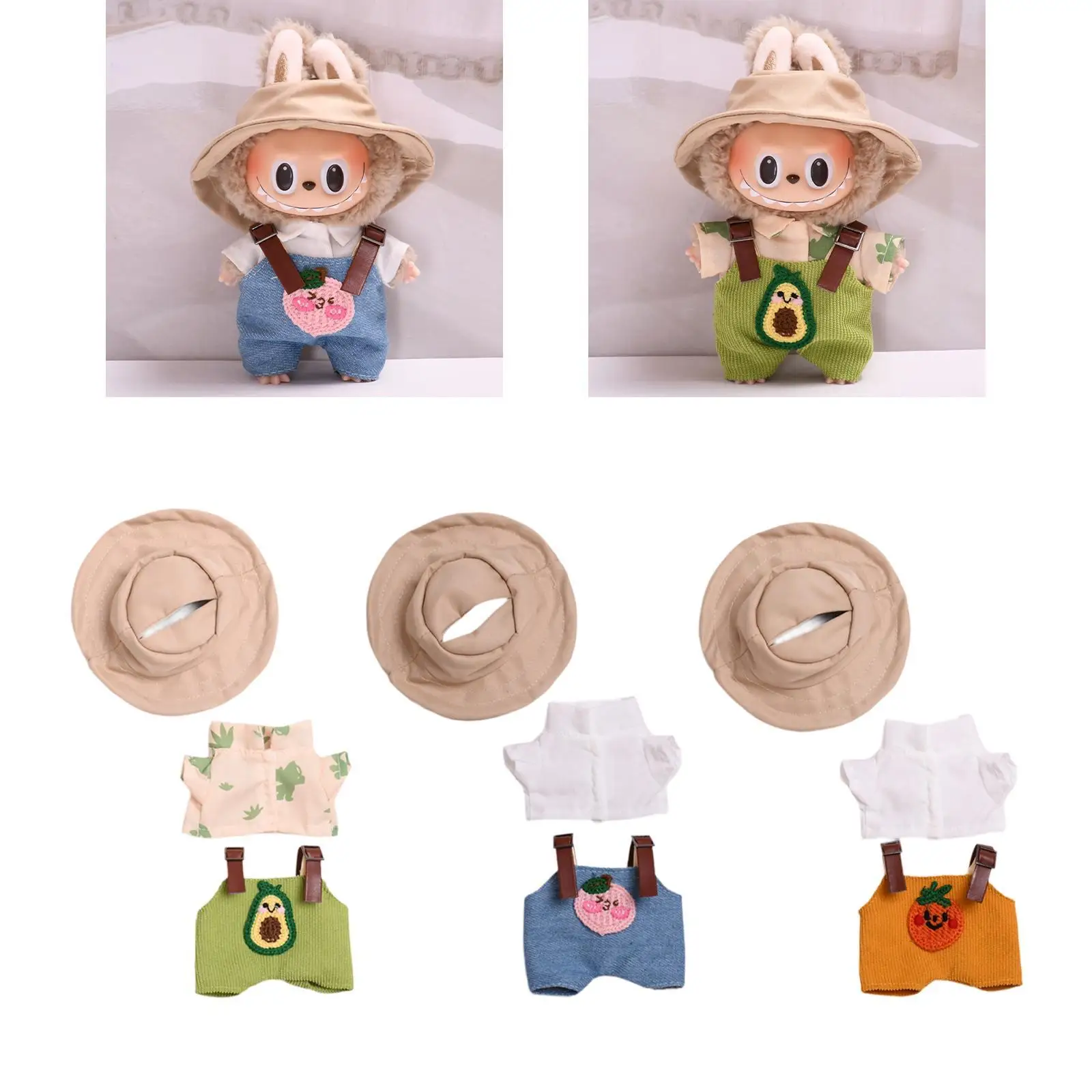 

Clothing Set for 15cm And 17cm Stuffed Animals, Dress Up Accessories