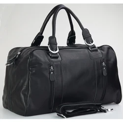 Mode Männer Echtes leder Reisetaschen Männer Gepäck Tasche echt Leder Wochenende tasche Duffle Tasche Große Übernachtung Tote Handtasche Große