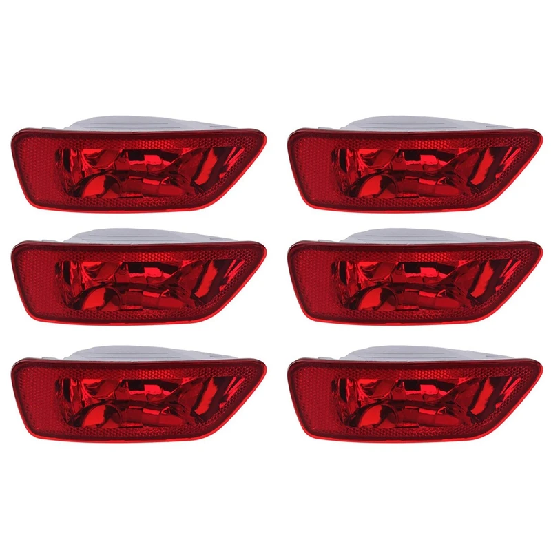 6X Rear Left Fog Lamp For Dodge Journey,Jeep Compass Grand Cherokee 11-16 Tail Bumper Lamp Fog Lights Rear Bumper Light