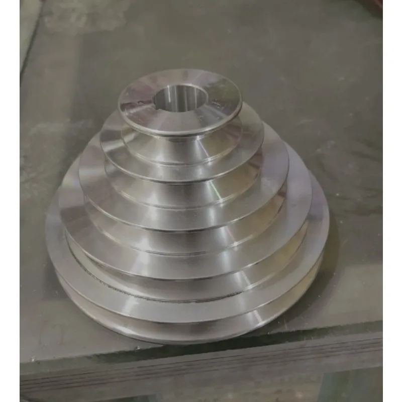 1pc Bench Drill 54mm to 150mm Outer Dia 14 16 18 19 20 22 24 25 28mm Bore Aluminum A Type 5 Step Pagoda Pulley Wheel for V-Belt