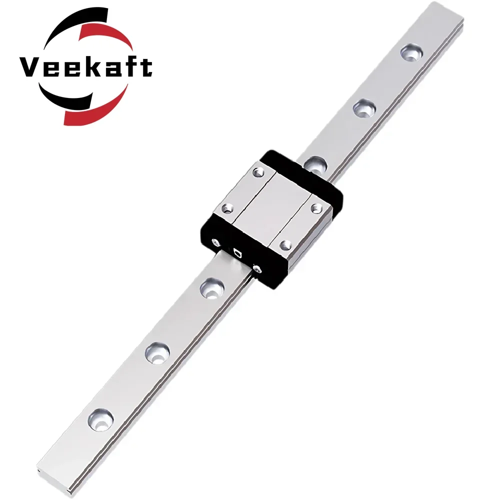 1PC 440C Stainless Steel Linear Guide and 1PC Full Metal Slider High Temperature MGN Block MGN7 MGN9 MGN12 MGN15 L100-800mm