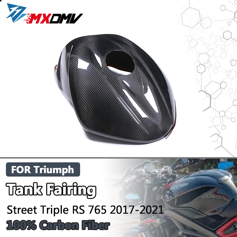 

For Triumph Street Triple 765 R RS 2017-2019 2020 2021 2022 100% Carbon Fiber Tank Fairing Motorcycle Accessories