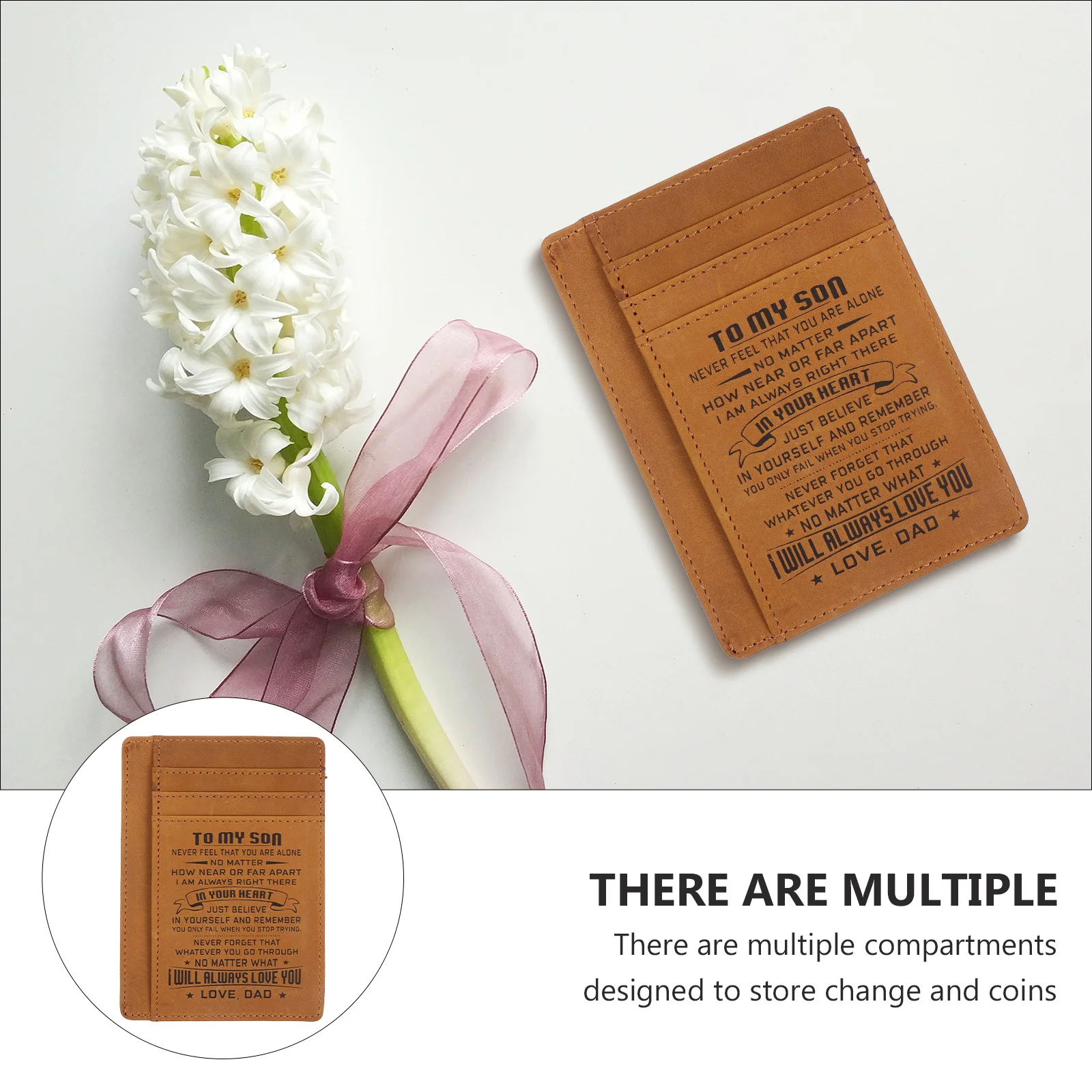 

Rfid Card Holder Wallet Light Brown Multiple Compartment For Id Cards Protection Portable Cards Organizer