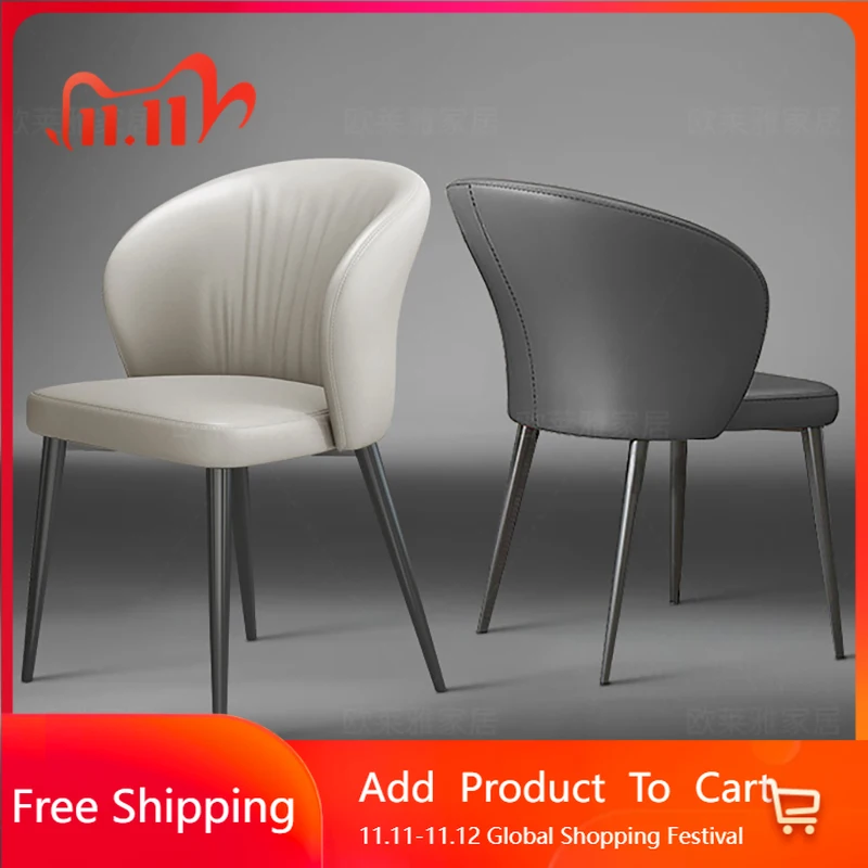 

Throne Restaurant Dining Chairs Lazy Fishing Light Luxury High Dining Chairs Comfortable Waiting Makeup Wooden Silla Furniture