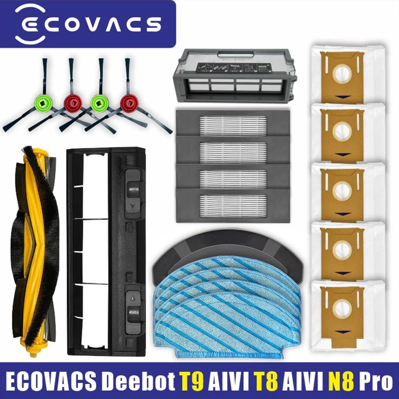 

ECOVACS Deebot T9 AIVI T8 AIVI N8 Pro Series Robot Vacuum Cleaner Side Brush Main Brush Dust Box Filter Accessories Parts