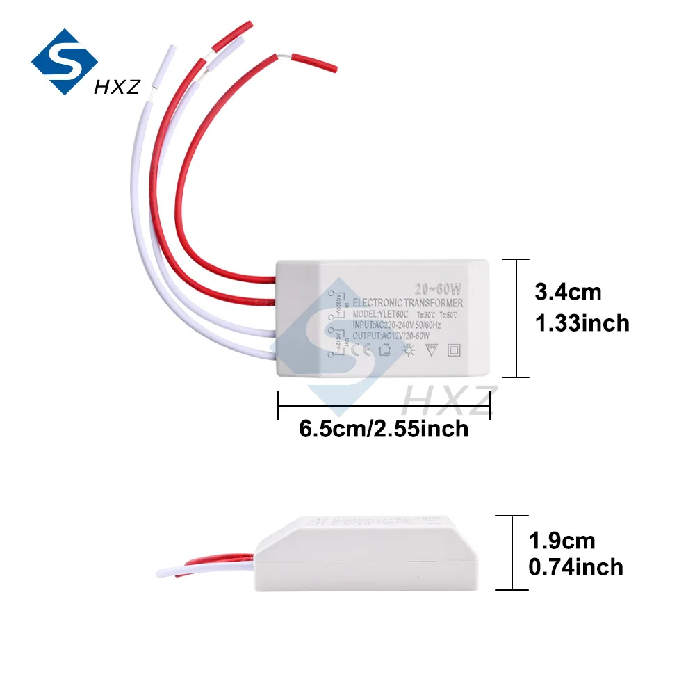 20W/20W-60W Halogen Light Driver Power Supply AC 220V to AC 12V Electronic Transformer Voltage Converter LED Transformer