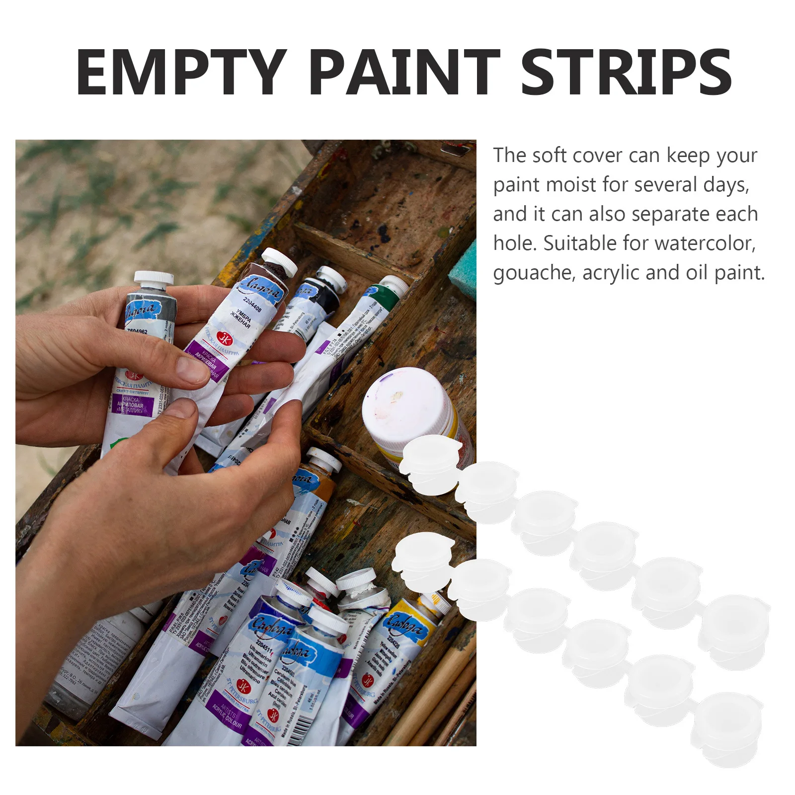 Boîte à pigments en plastique transparent, 30 pièces, Mini Pot de peinture, bandes pour Camping scolaire, conteneurs de stockage, fournitures de peinture
