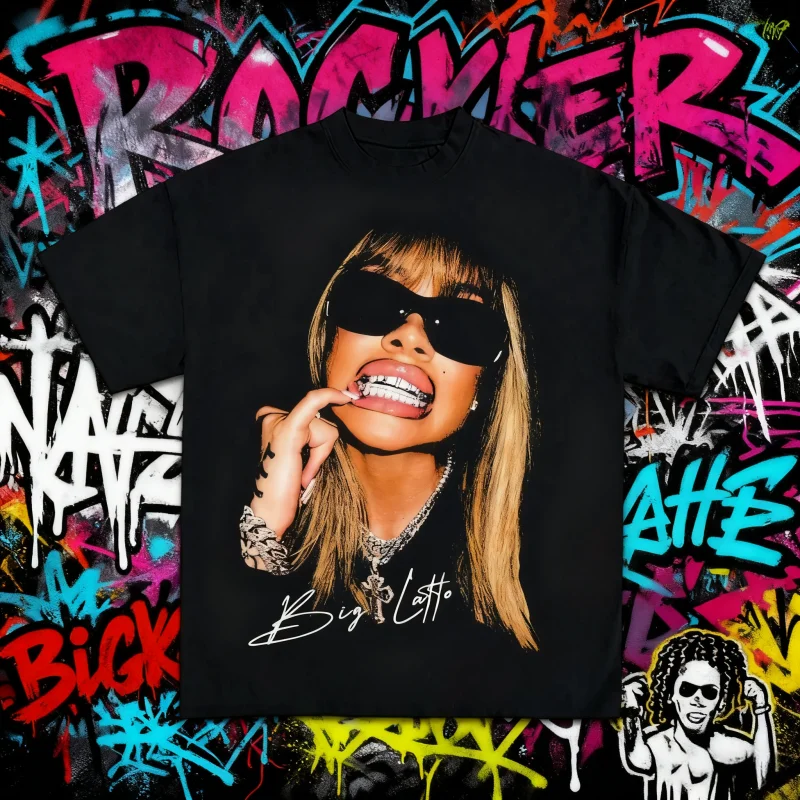 

2025 Summer Rapper Peripheral T-shirt, Sugar Honey Iced Tea Tour Unis-gender Rap T-shirt 100% Pure Cotton Printed Casual T-shirt