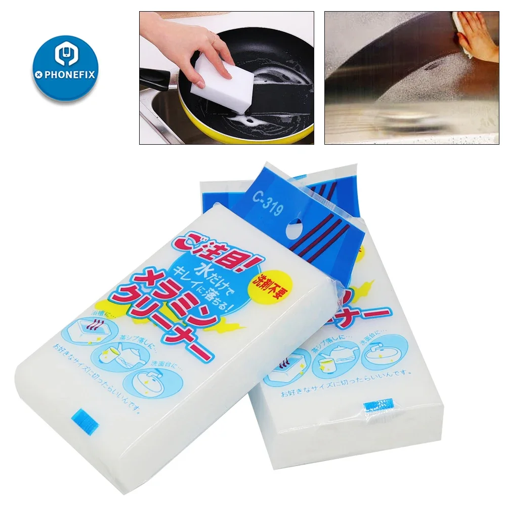 White Sponge  Eraser Cleaner High Density Multi-functional Phone Electronics Parts Clean Descaling Accessory Washing Hand Tool