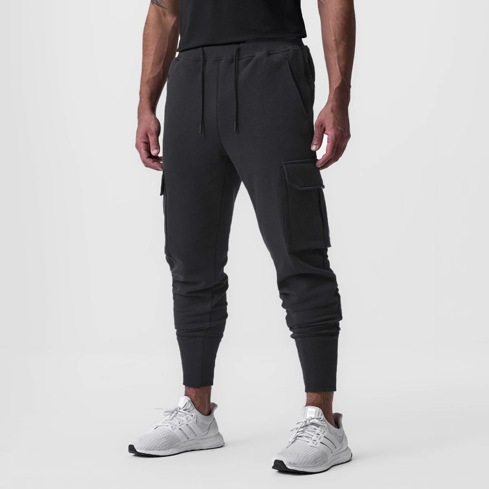 Pantalon cargo en coton pour homme, grandes poches, respirant, jogging de gym, décontracté, sport, entraînement, pantalon de survêtement d'entraînement, fjadt